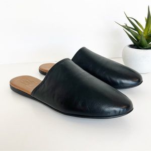 •MIZ MOOZ• Black Leather Rachelle Mules